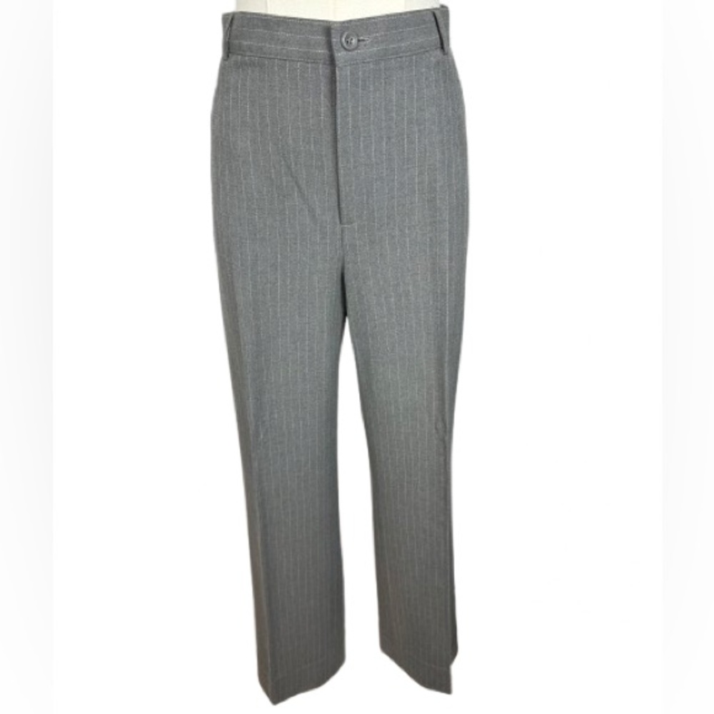 Liz Claiborne Charcoal Pinstripe Trousers Size 8